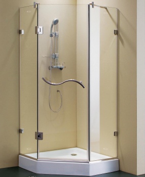 Frameless shower glass